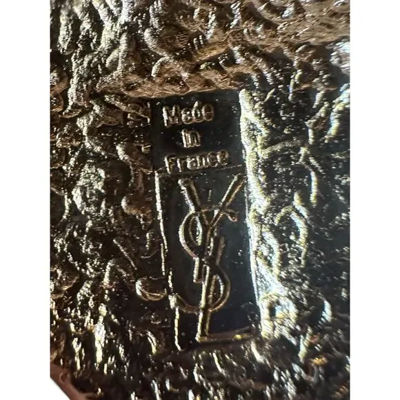 YSL Yves Saint Laurent Flower Rhinestone Brooch Pendant